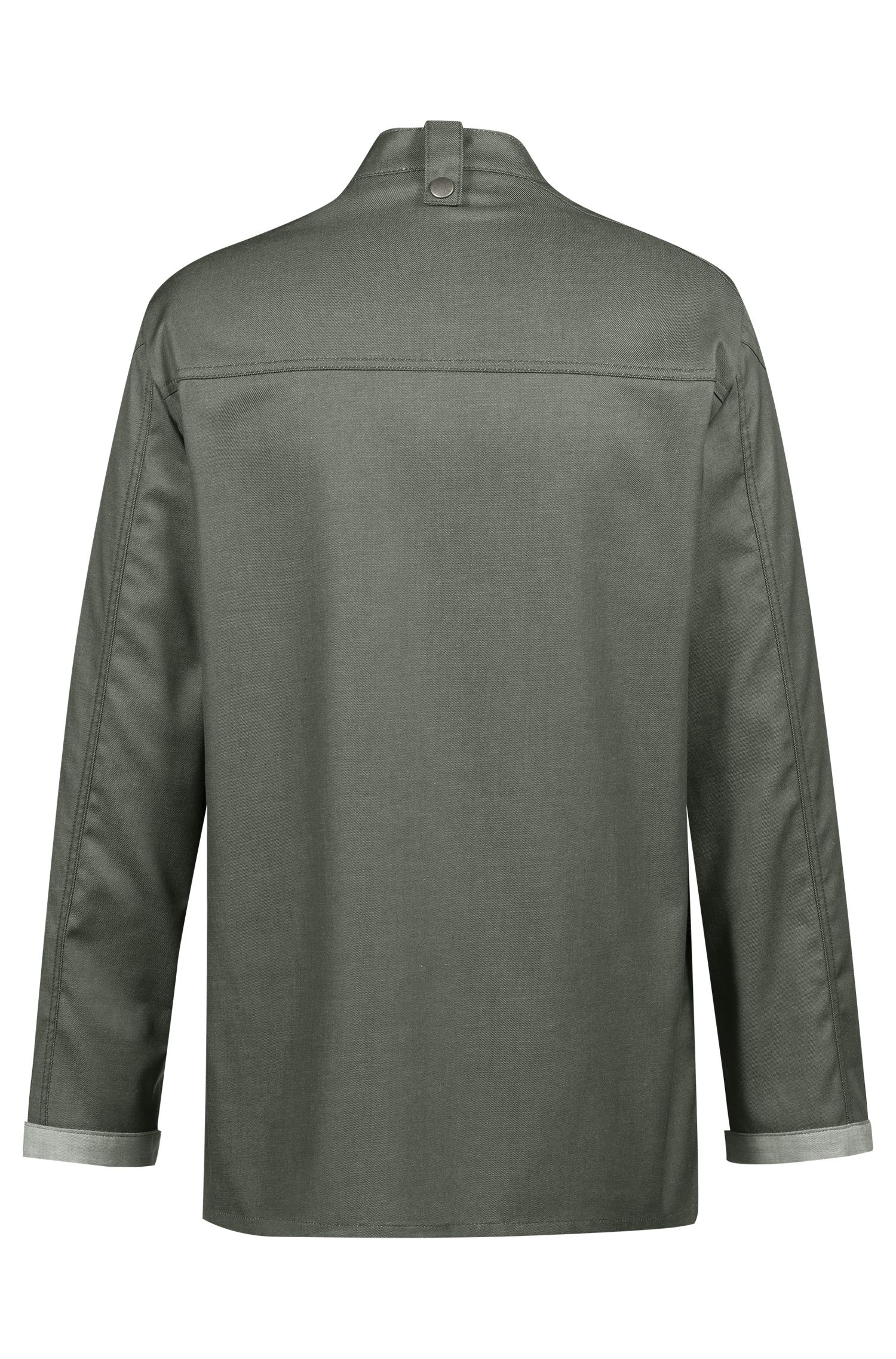 Veste de cuisine homme style motard et denim regular fit