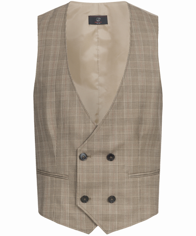 Men's waistcoat glencheck double-breasted regular fit