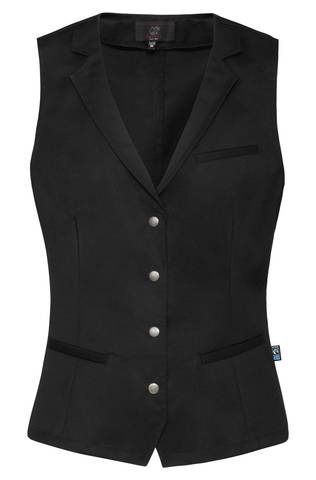 Ladies waistcoat with lapel collar regular fit