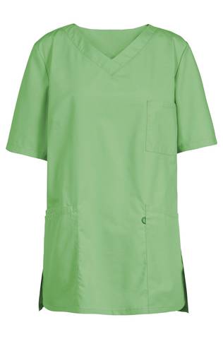 Ladies scrub top with extended back