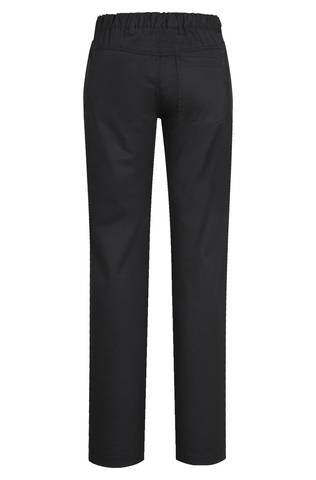 Black ladies trousers with elastic waistband regular fit