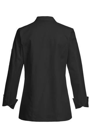 Noir veste de cuisine femme boutonnage classique à double boutonnage regular fit