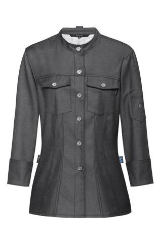 Details about   GREIFF Chef in Bikerstyle Regular Fit Black-Anthracite Bakers Jacket 