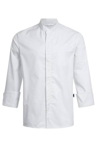 Men's chef jacket with concealed zip regular fit