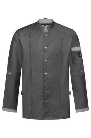 Men's chef jacket biker style and denim look regular fit
