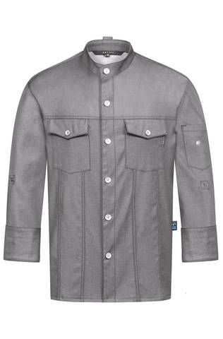 Men's chef jacket with denim jacket style regular fit