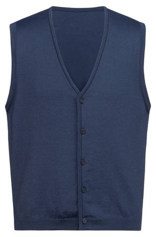 Sustainable men's knitted waistcoat regular fit