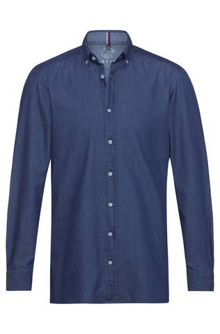 Men's shirt blue denim CASUAL regular fit