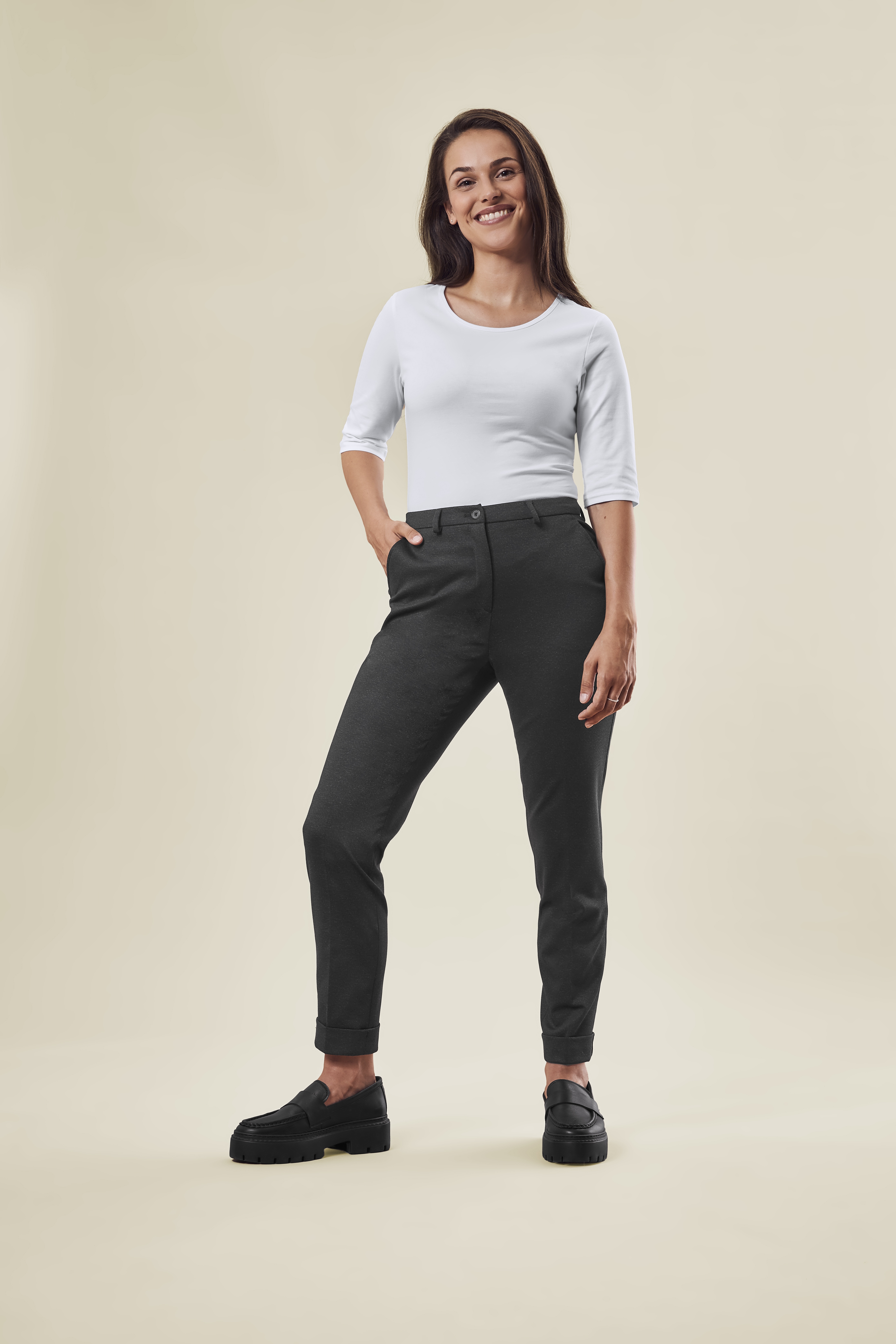 Dames jersey pantalon CASUAL regular fit
