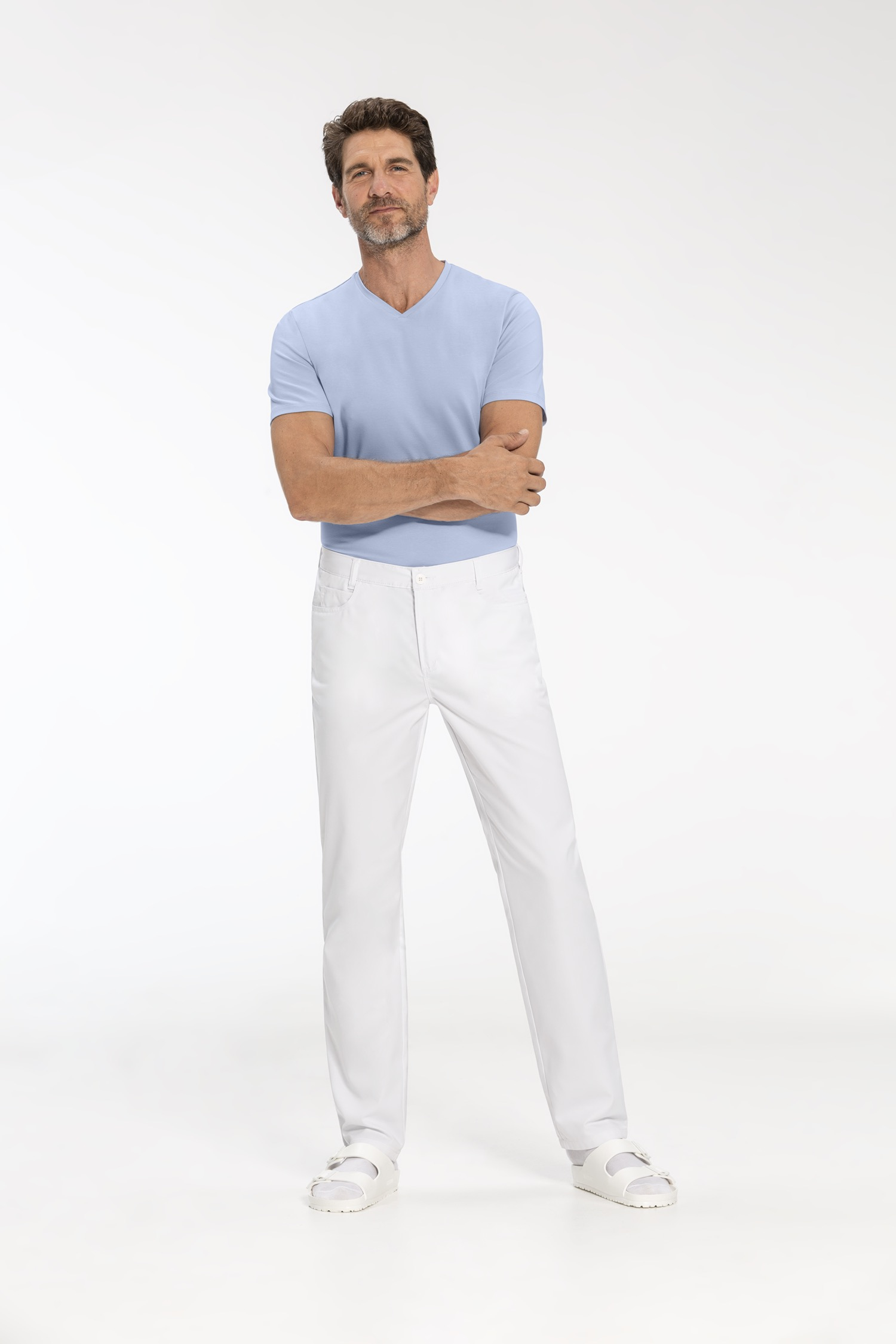 Pantalon homme avec ceinture flexible regular fit