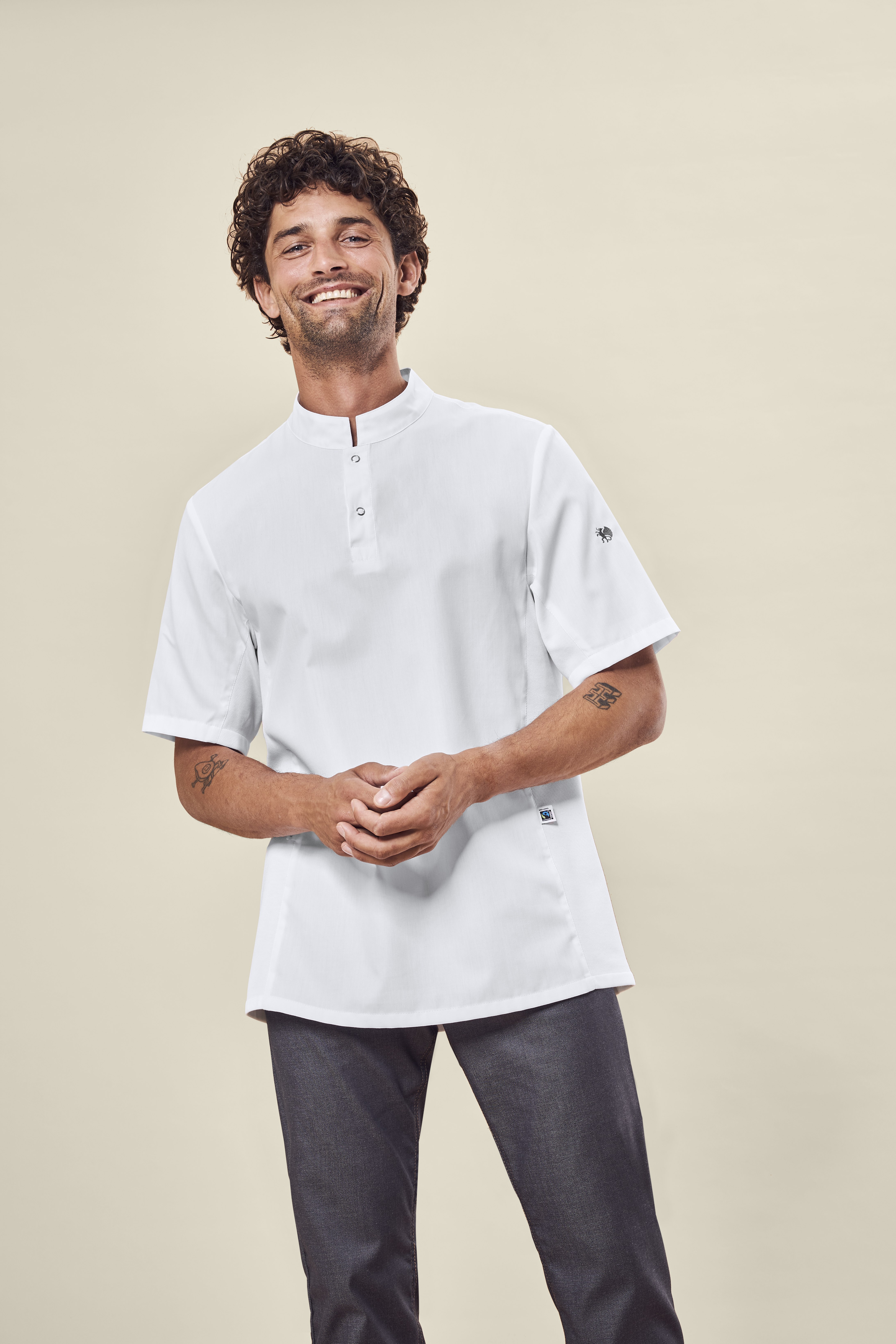 Herren Kochshirt kurzarm Regular Fit