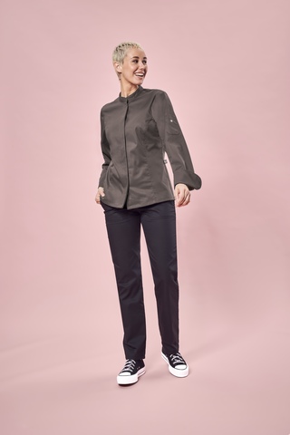 Damen Kochjacke mit verdeckten Druckknöpfen Regular Fit