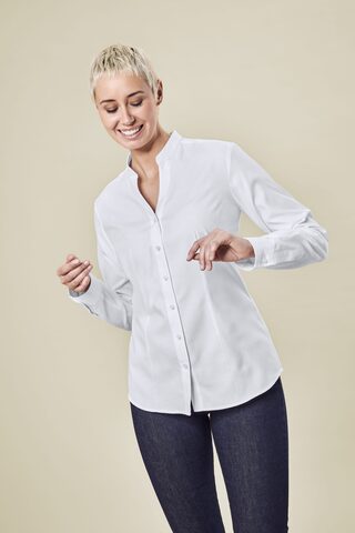 Damen Stehkragenbluse LANDHAUS Regular Fit