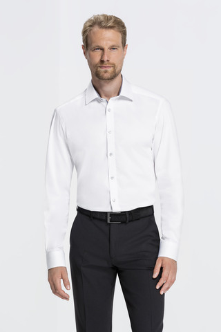 Herren Hemd Haifischkragen PREMIUM mit Kontrast Slim Fit